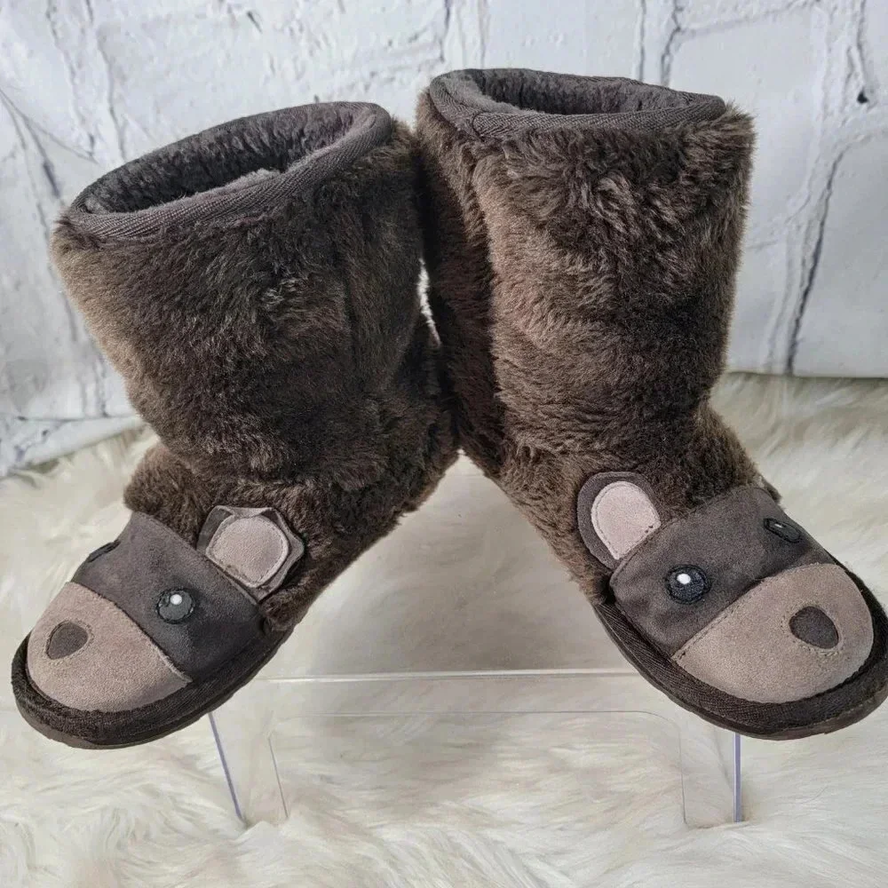 EMU Australia Unisex Boys Girls 3‎ Winter Boots Wool Brown Bear Shearling Warm